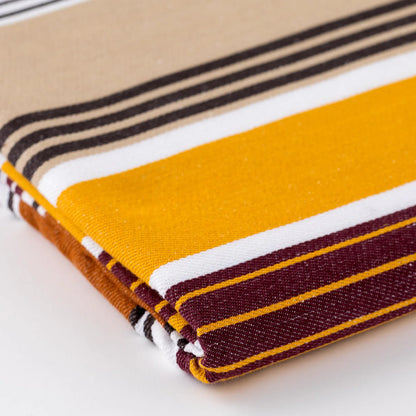 Tovaglia Tinto in Filo Stripe Linea Oro 100% Cotone 6 e 12 Posti