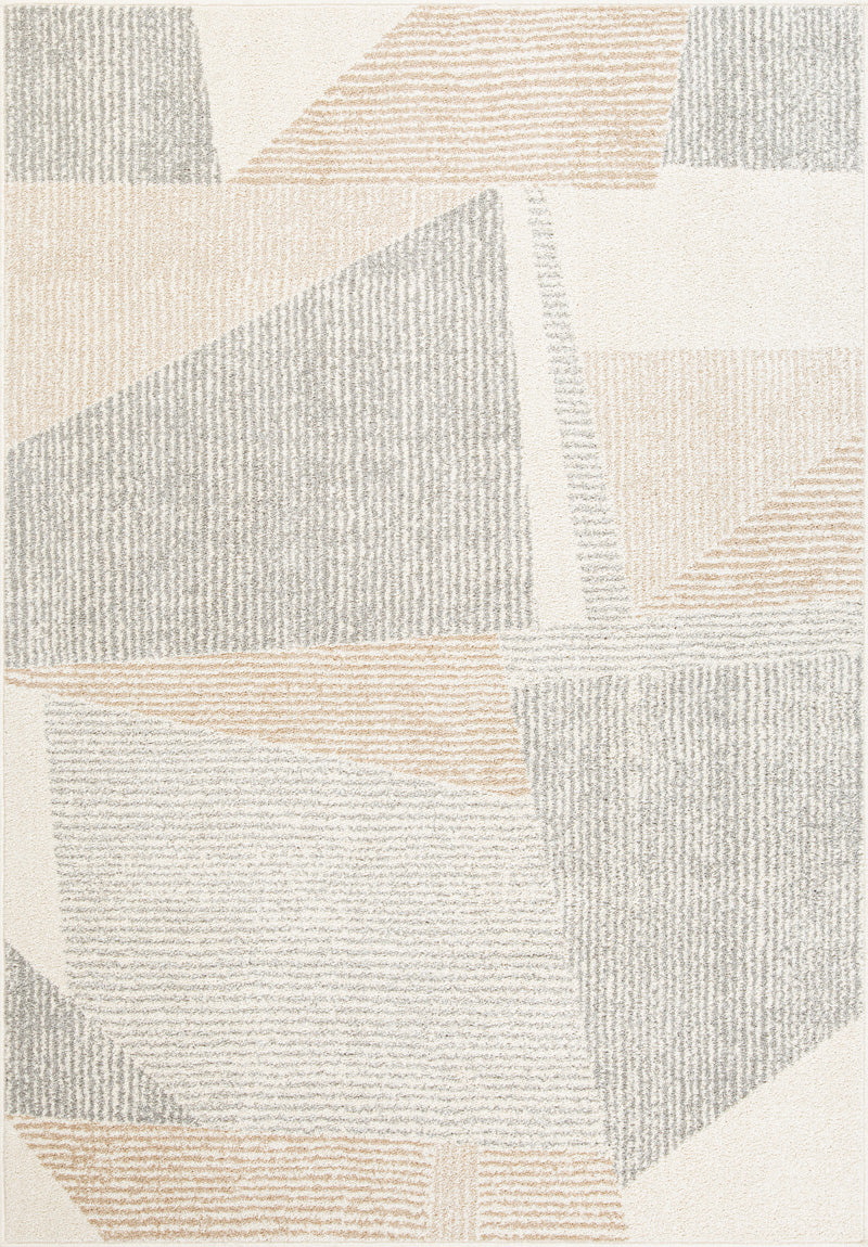 Tappeto Sobel New 03 Geometrico Beige | 160x230 | Morbido frisè 1300gr/m2