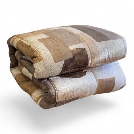 Trapunta Acca24 Platinum Stampa Digitale dis. Brick Matrimoniale Beige