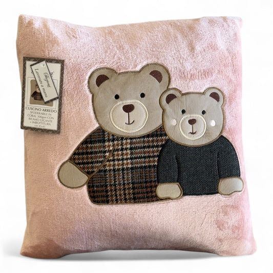 Cuscino Arredo Lilly in Coral Sfoderabile 45x45 con Imbottitura