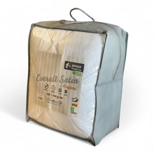 Piumino Una Piazza e Mezza Invernale 4 Stagioni Everest Satin S&G Home