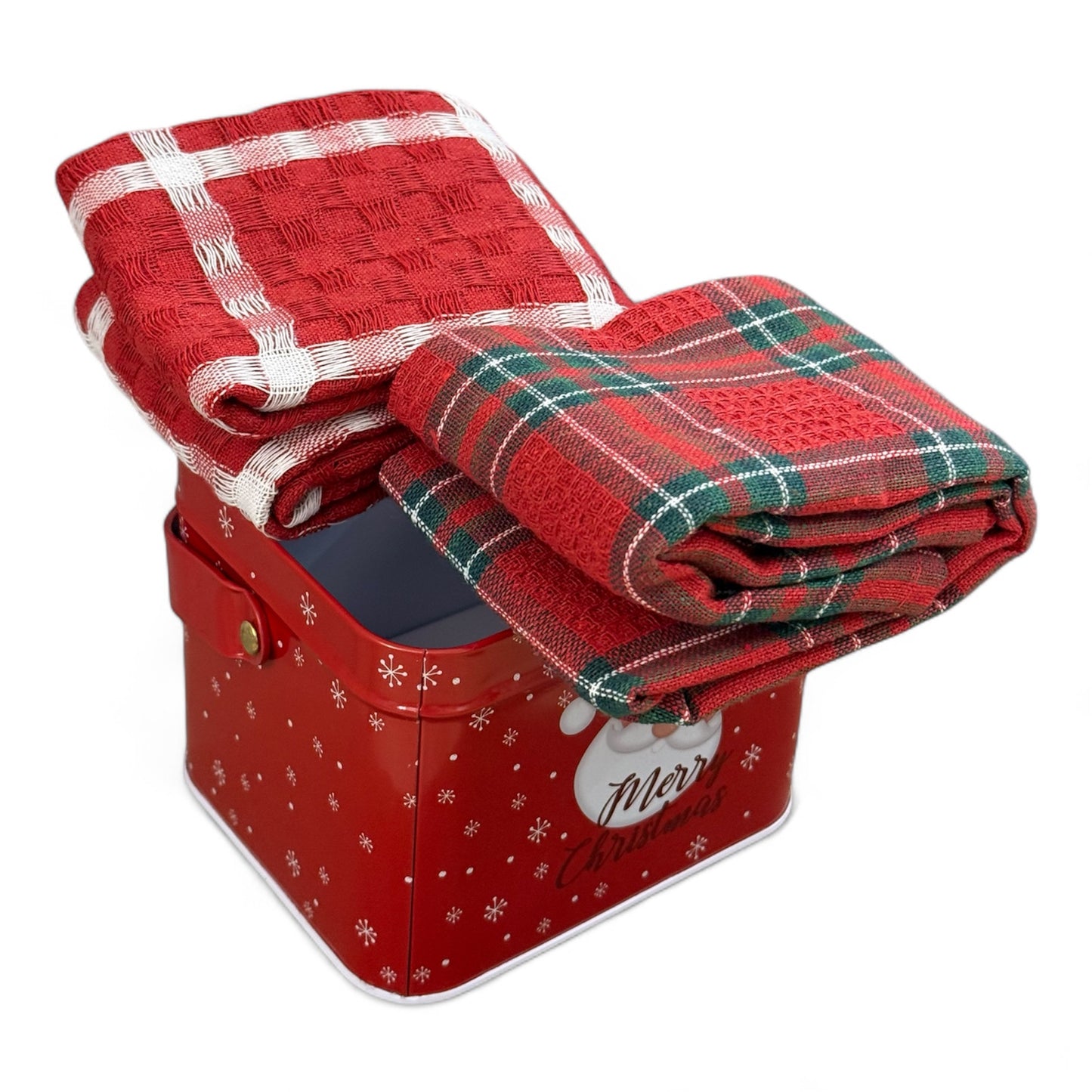 Confezione Regalo in Latta con 2 Strofinacci S&G Home