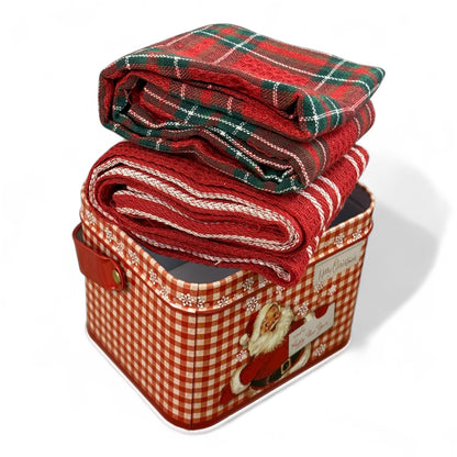 Confezione Regalo in Latta con 2 Strofinacci S&G Home