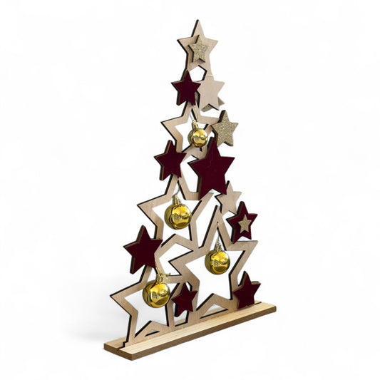 Albero di Natale in Legno Misura Grande per Decorazioni Mercury Home