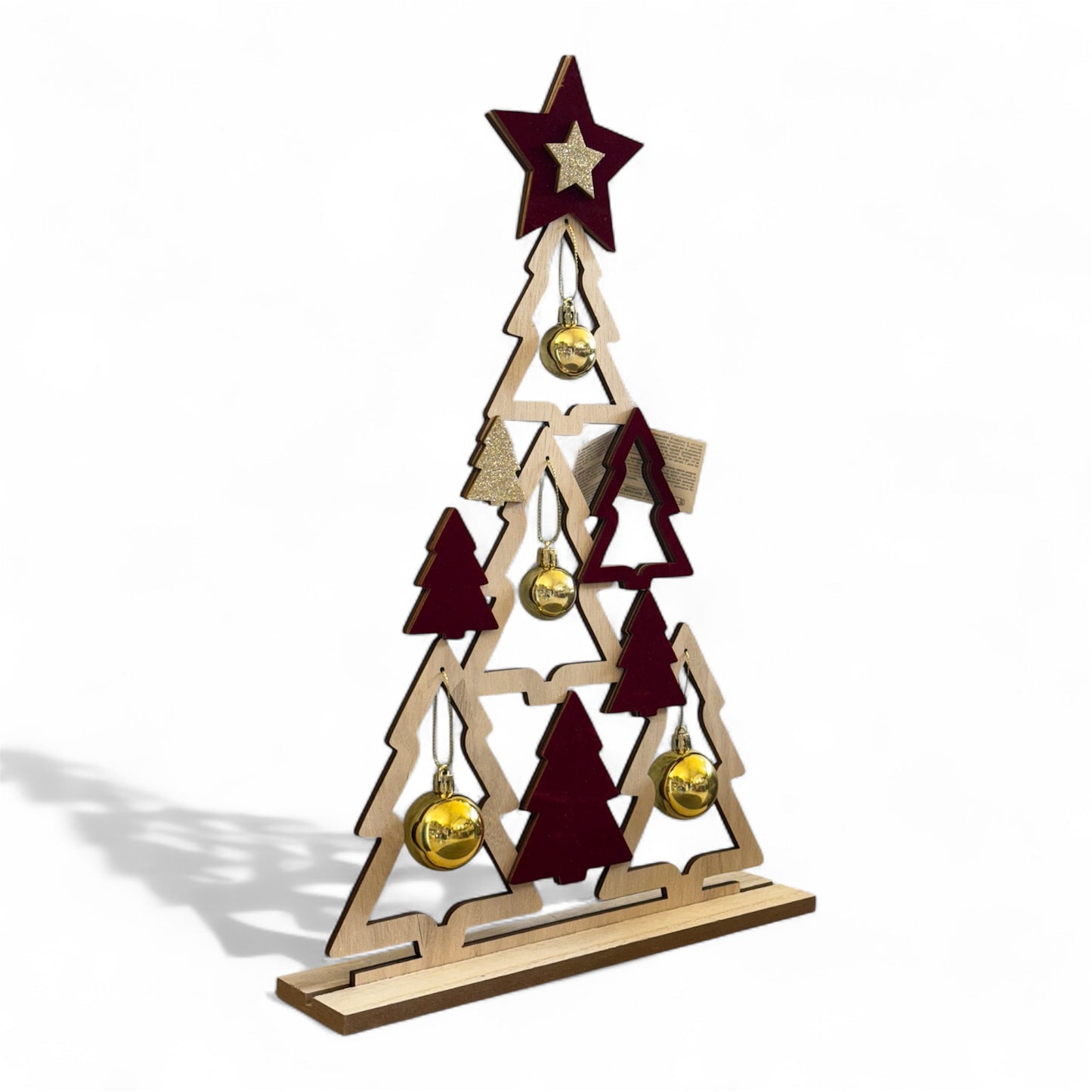 Albero di Natale in Legno Misura Grande per Decorazioni Mercury Home