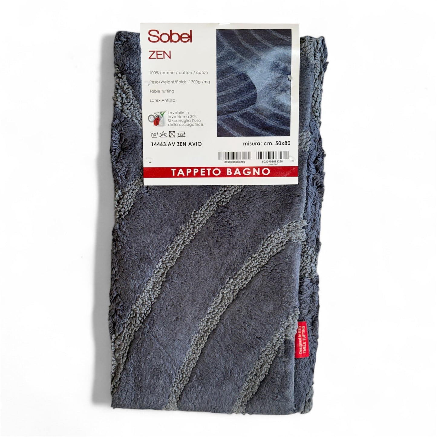 Tappeto Bagno Sobel Zen 50x80 100% Cotone Disegnato in Italia