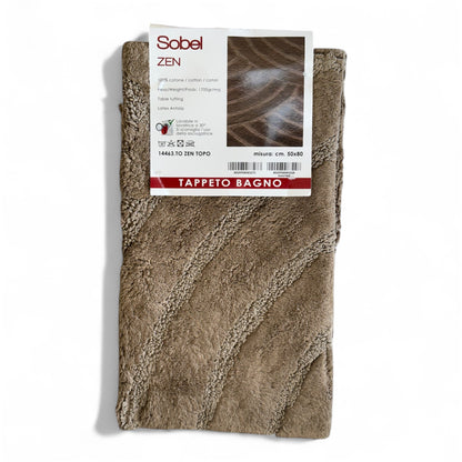 Tappeto Bagno Sobel Zen 50x80 100% Cotone Disegnato in Italia