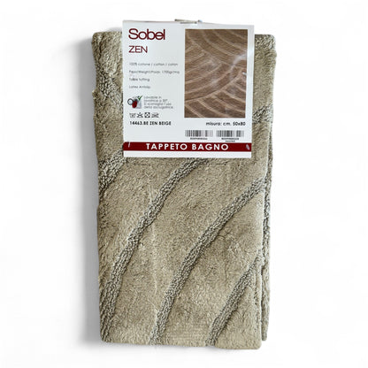 Tappeto Bagno Sobel Zen 50x80 100% Cotone Disegnato in Italia
