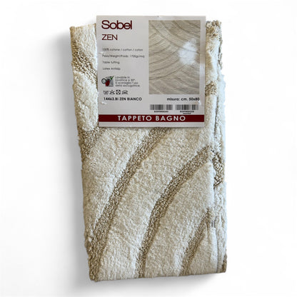 Tappeto Bagno Sobel Zen 50x80 100% Cotone Disegnato in Italia