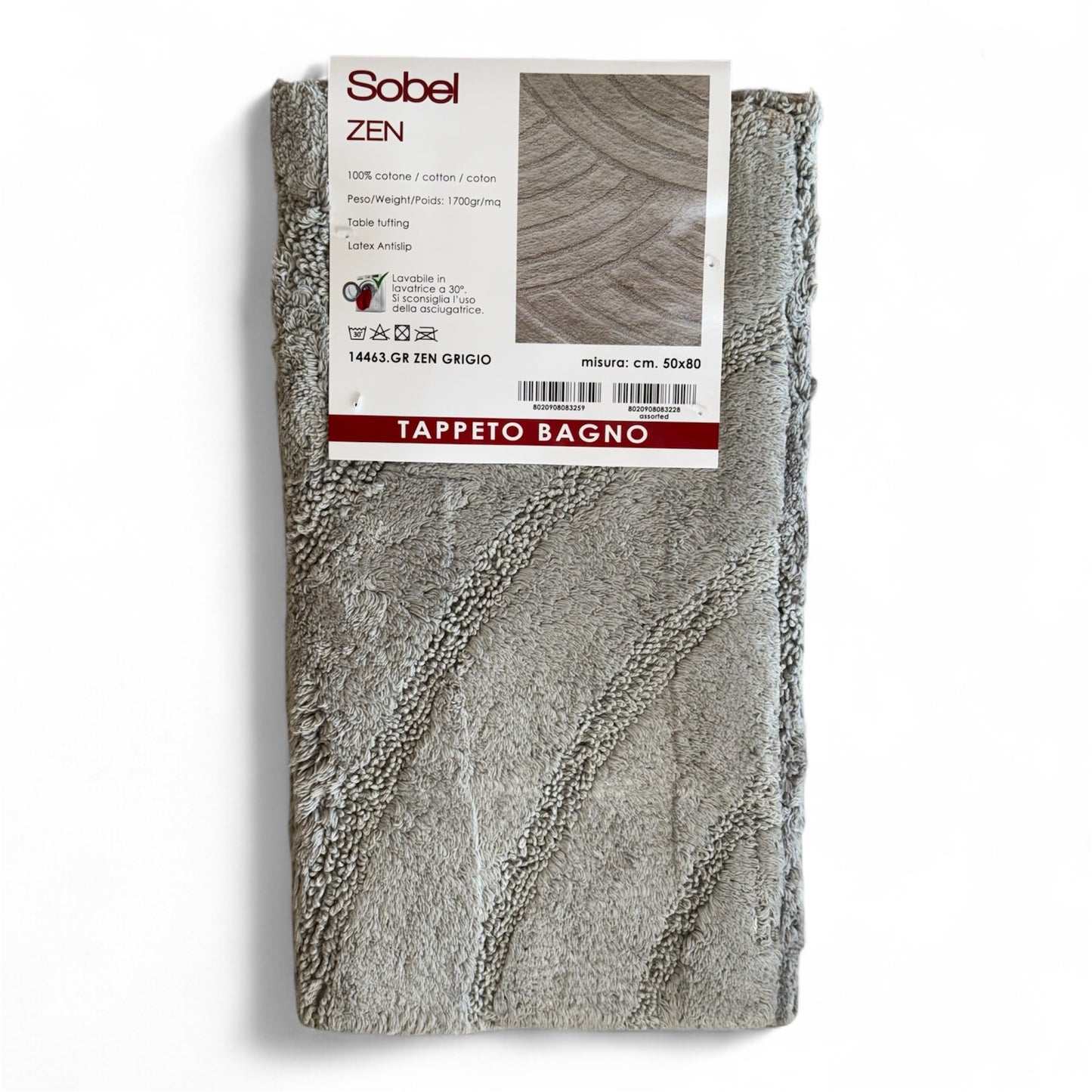 Tappeto Bagno Sobel Zen 50x80 100% Cotone Disegnato in Italia