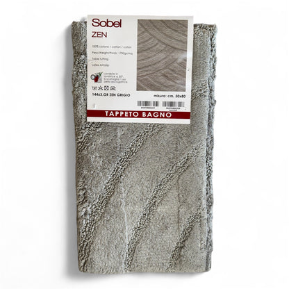 Tappeto Bagno Sobel Zen 50x80 100% Cotone Disegnato in Italia