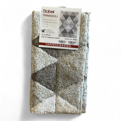 Tappeto Bagno Sobel Zen Triangolo 50x80 100% Cotone Disegnato in Italia