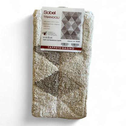 Tappeto Bagno Sobel Zen Triangolo 50x80 100% Cotone Disegnato in Italia