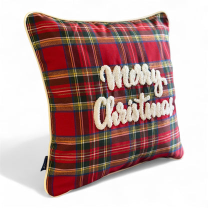 Cuscino Natalizio Scozzese Vingi 45x45 con Imbottitura - Made in Italy