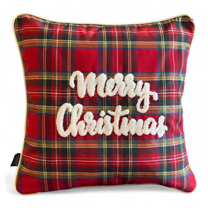 Cuscino Natalizio Scozzese Vingi 45x45 con Imbottitura - Made in Italy