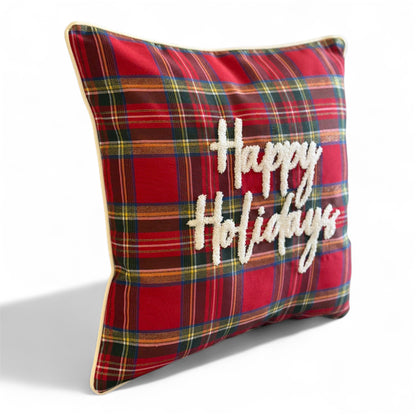 Cuscino Natalizio Scozzese Vingi 45x45 con Imbottitura - Made in Italy