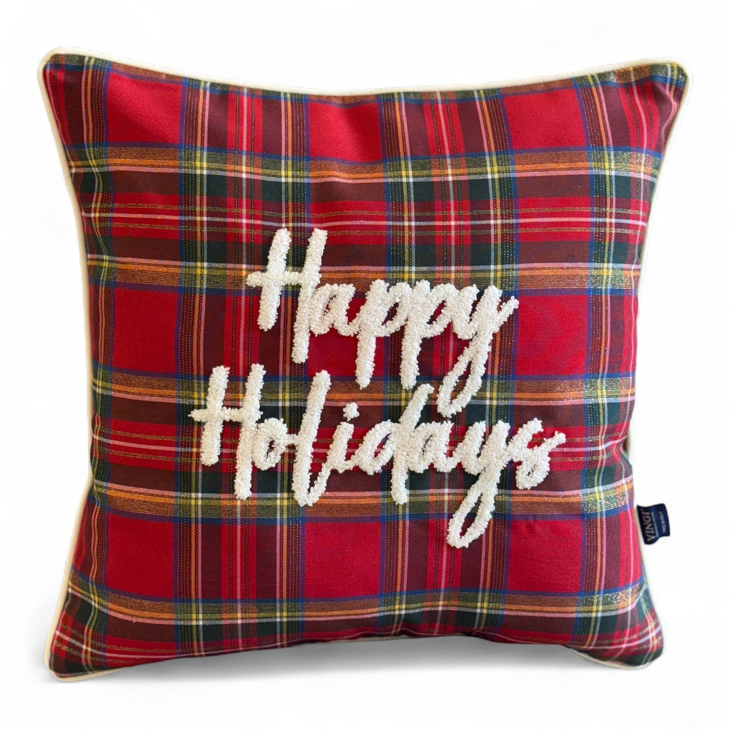 Cuscino Natalizio Scozzese Vingi 45x45 con Imbottitura - Made in Italy