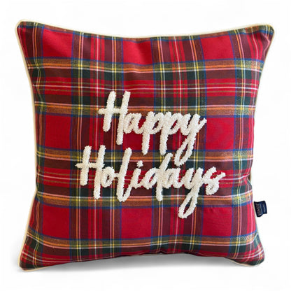 Cuscino Natalizio Scozzese Vingi 45x45 con Imbottitura - Made in Italy