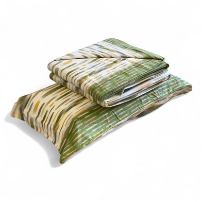 Completo Lenzuola Flanella Matrimoniale Biancaluna Tramonti - 100% Cotone Caldo I Vari Colori