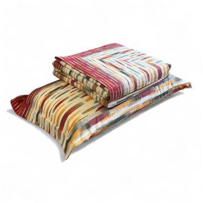 Completo Lenzuola Flanella Matrimoniale Biancaluna Tramonti - 100% Cotone Caldo I Vari Colori