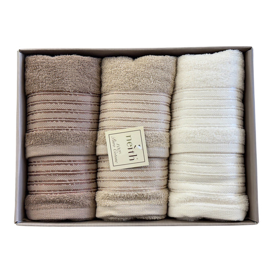 Completo Set Asciugamani Spugna 3+3 Gift Neith