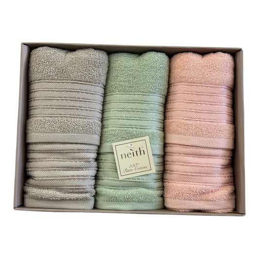 Completo Set Asciugamani Spugna 3+3 Gift Neith