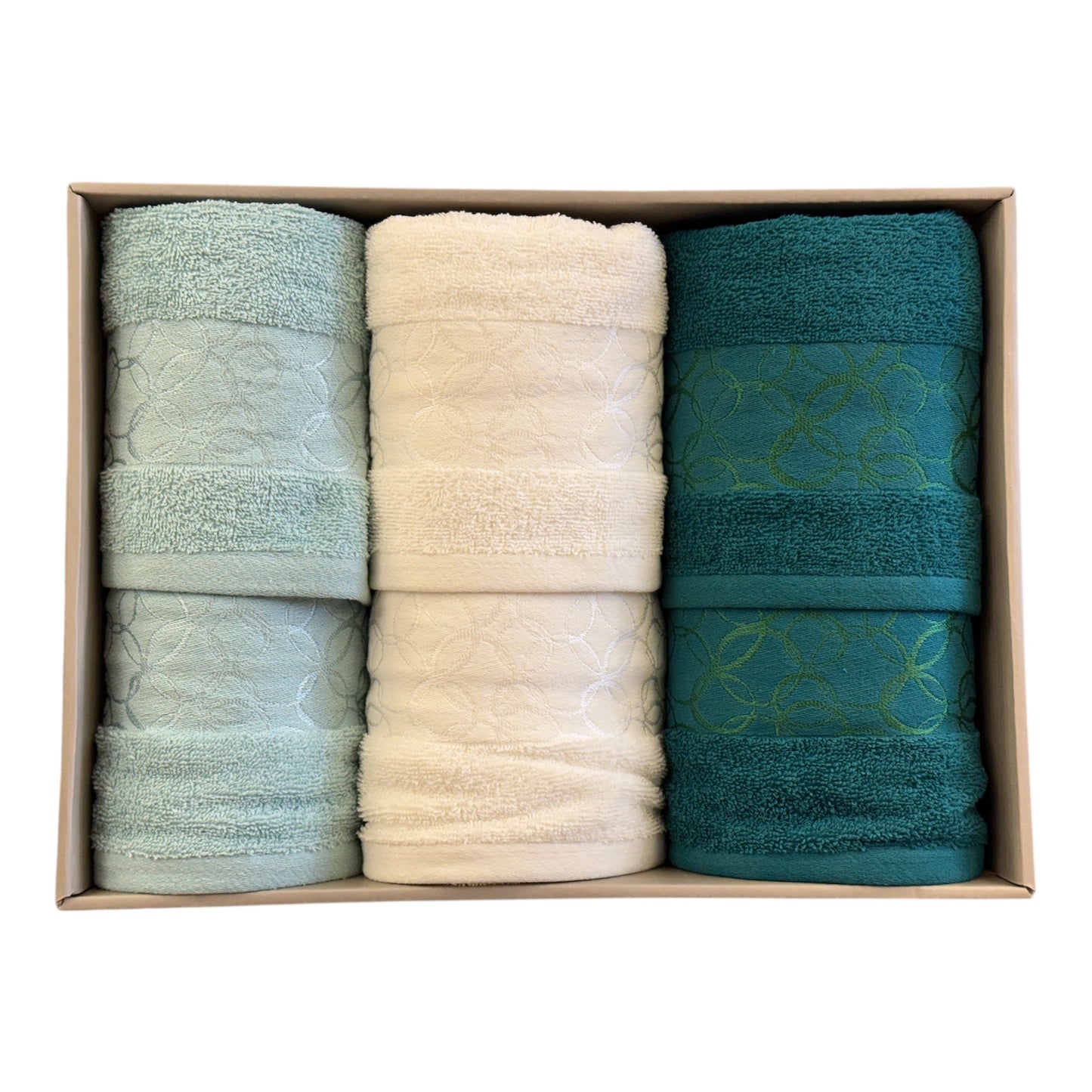 Completo Set Asciugamani Spugna 3+3 Cristin Neith