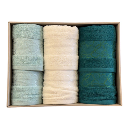 Completo Set Asciugamani Spugna 3+3 Cristin Neith