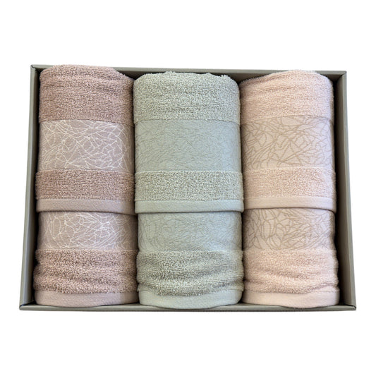 Completo Set Asciugamani Spugna 3+3 Flavia Neith