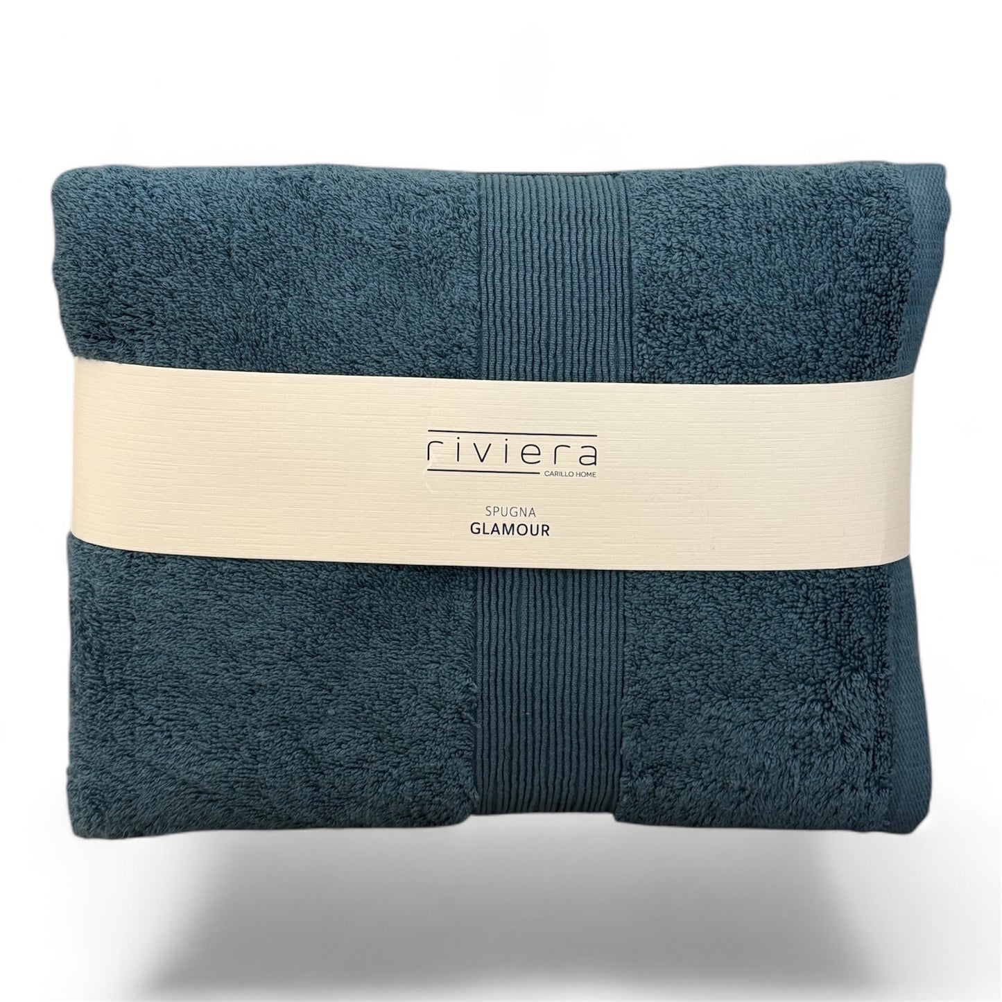 Set Asciugamani Viso e Ospite Riviera Glamour in Spugna di Cotone 600 g/m2
