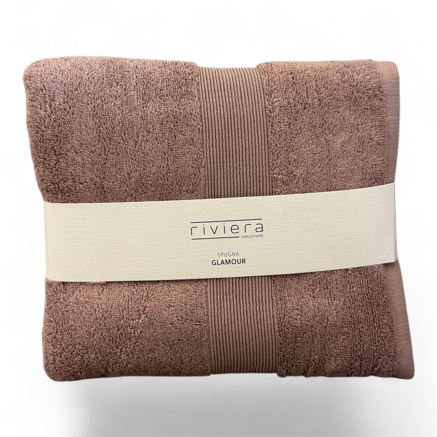 Set Asciugamani Viso e Ospite Riviera Glamour in Spugna di Cotone 600 g/m2