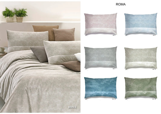 Completo Lenzuola Matrimoniale Maxi Imberti Living Roma in Cotone 100% | Angolo 28 cm