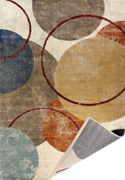 Tappeto Moderno Sobel Smart 65004 160x235 cm Design Astratto Multicolor Pelo Medio