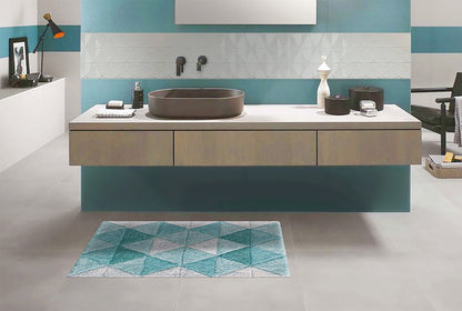 Tappeto Bagno Sobel Zen Triangolo 50x80 100% Cotone Disegnato in Italia