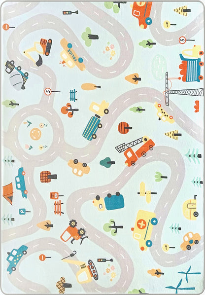 Tappeto Cameretta Bambini 120x160 cm Strade e Macchinine Morbido e Lavabile