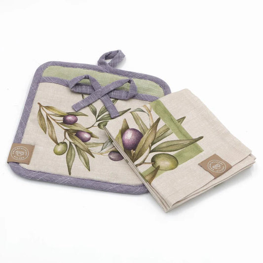 Set Presina con Strofinaccio Olyvia Rose & Tulipani 100% cotone