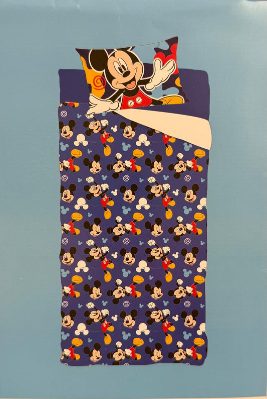 Completo Letto in Cotone Singolo Mickey Mouse