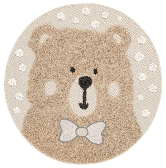 Tappeto Bimbi Rotondo Orso ø90 - Sobel Zoo | Morbido e Sicuro