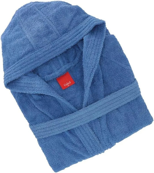 Accappatoio Gabel Tinta Unita Azzurro 4XL in Spugna di Puro Cotone Idrofilo