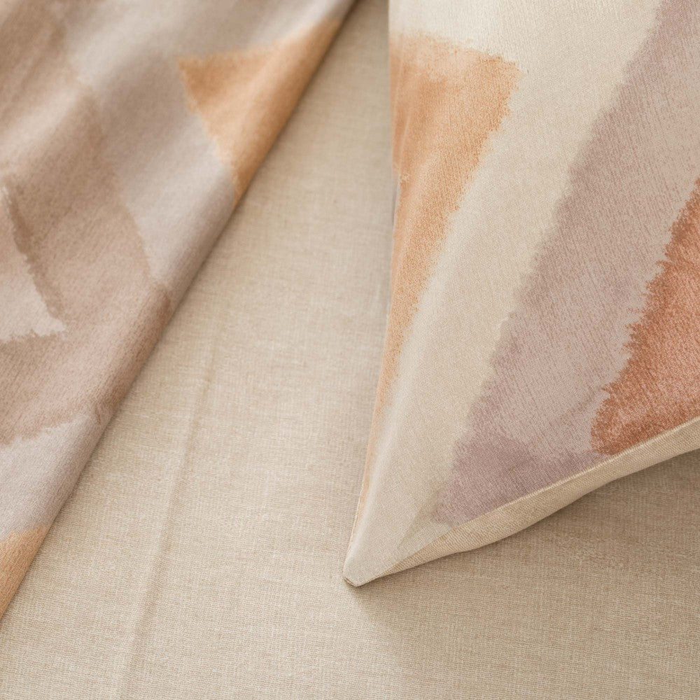 Completo Lenzuola Copriletto Riviera Arben Crema Matrimoniale in Cotone 100%