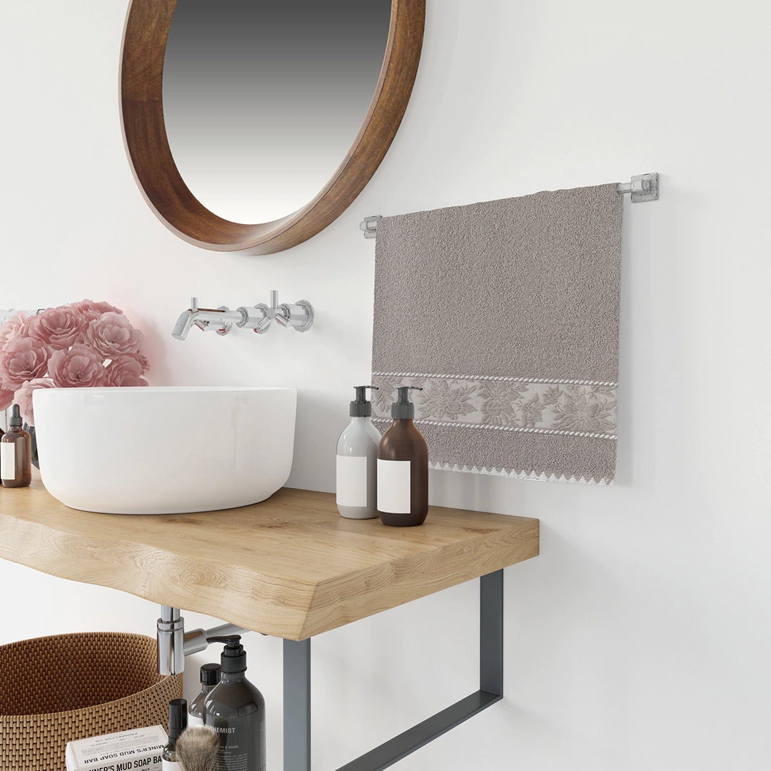 Set Asciugamani 3+3 in Spugna 100% Cotone Vingi Ivonne