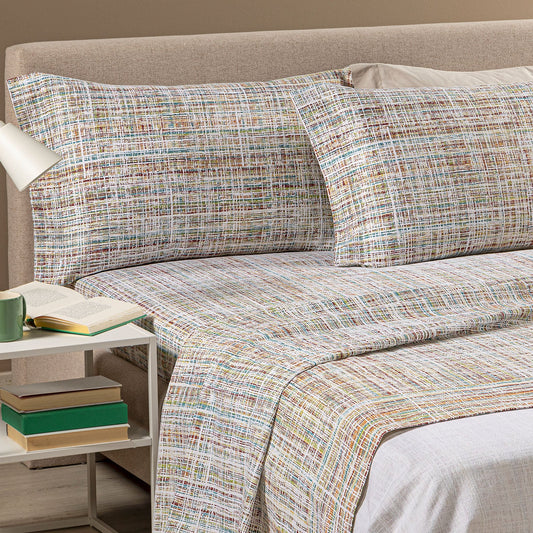 Completo Lenzuola in Flanella Caleffi Candy Matrimoniale