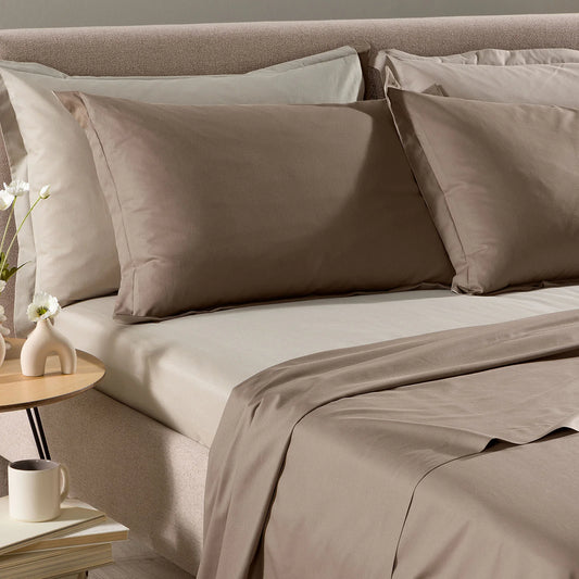 Completo Lenzuola Caleffi Vita Double Matrimoniale Tortora