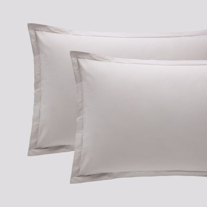 Coppia Federe Riviera Paint | 100% Cotone Madapolam 4 volants