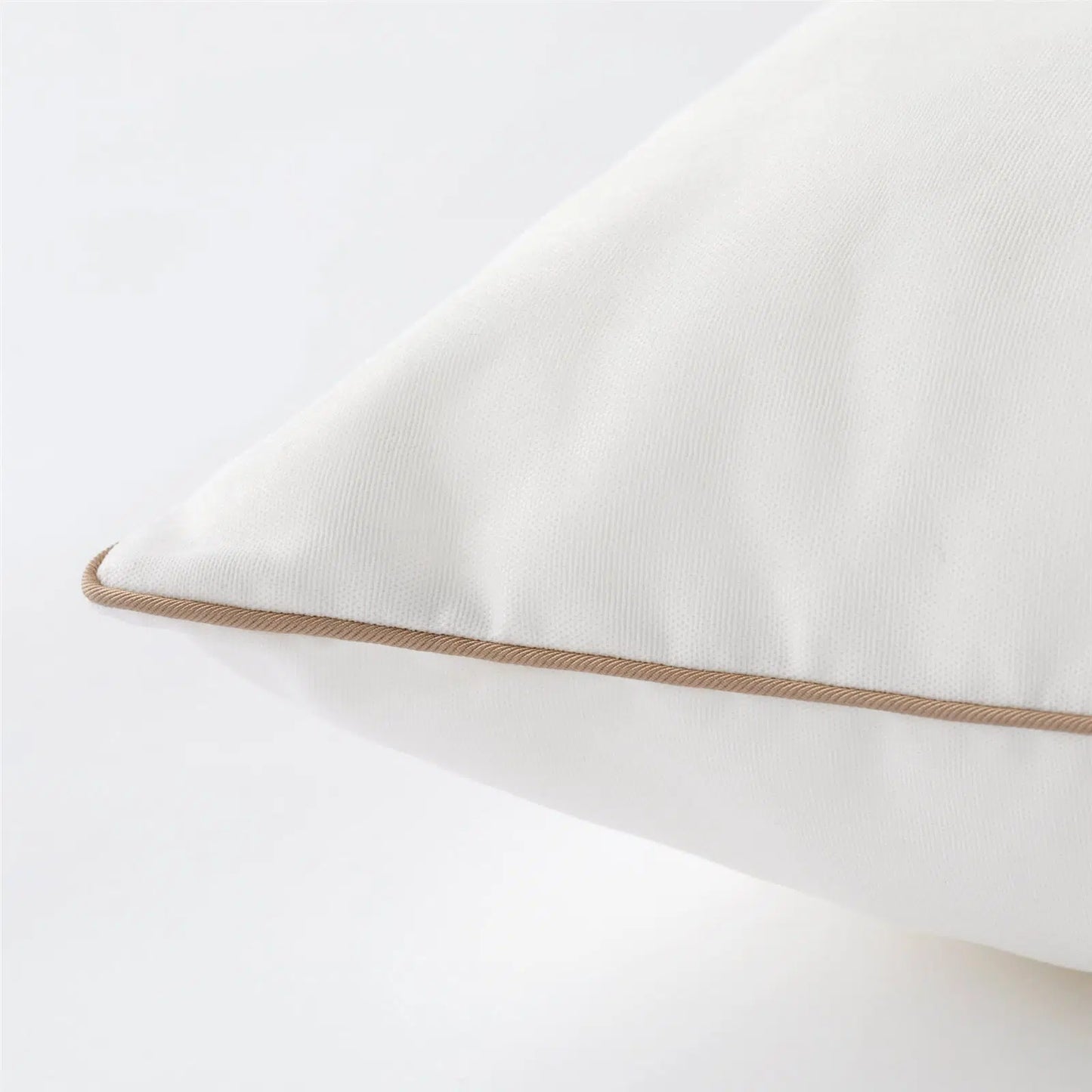 Cuscino Arredo Riviera Pepe 50x50 Bianco con Piping | Sfoderabile