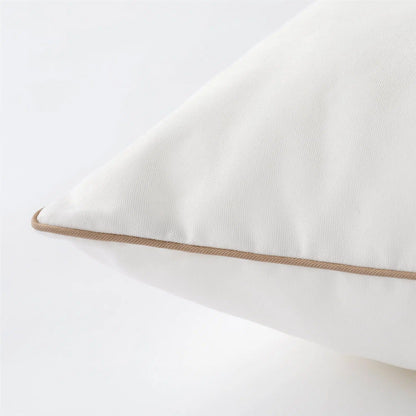 Cuscino Arredo Riviera Pepe 50x50 Bianco con Piping | Sfoderabile