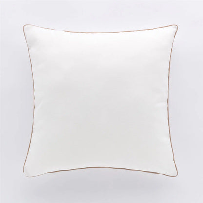 Cuscino Arredo Riviera Pepe 50x50 Bianco con Piping | Sfoderabile