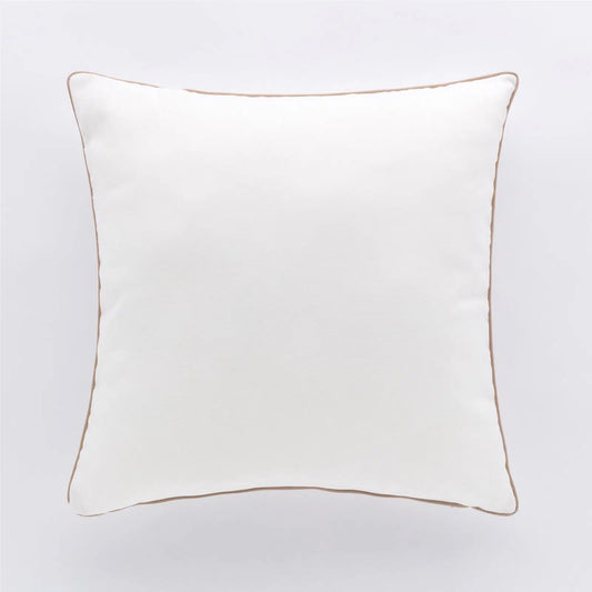 Cuscino Arredo Riviera Pepe 50x50 Bianco con Piping | Sfoderabile