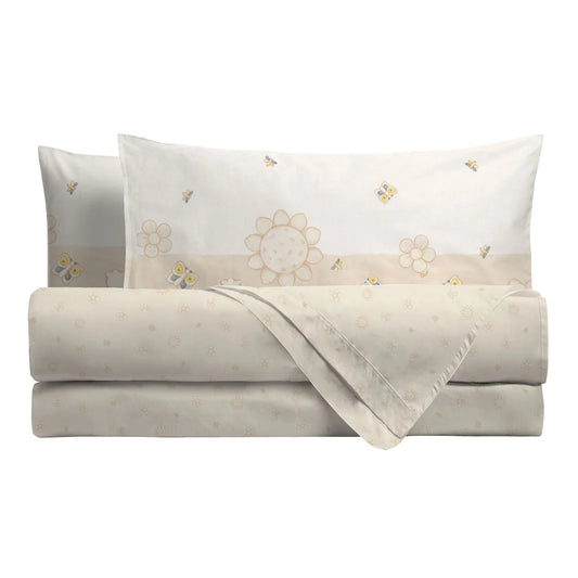 THUN Completo Matrimoniale in Cotone Elegance Beige
