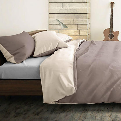 Compripiumino Matrimoniale Double-Face in Puro Cotone Tinta Unita